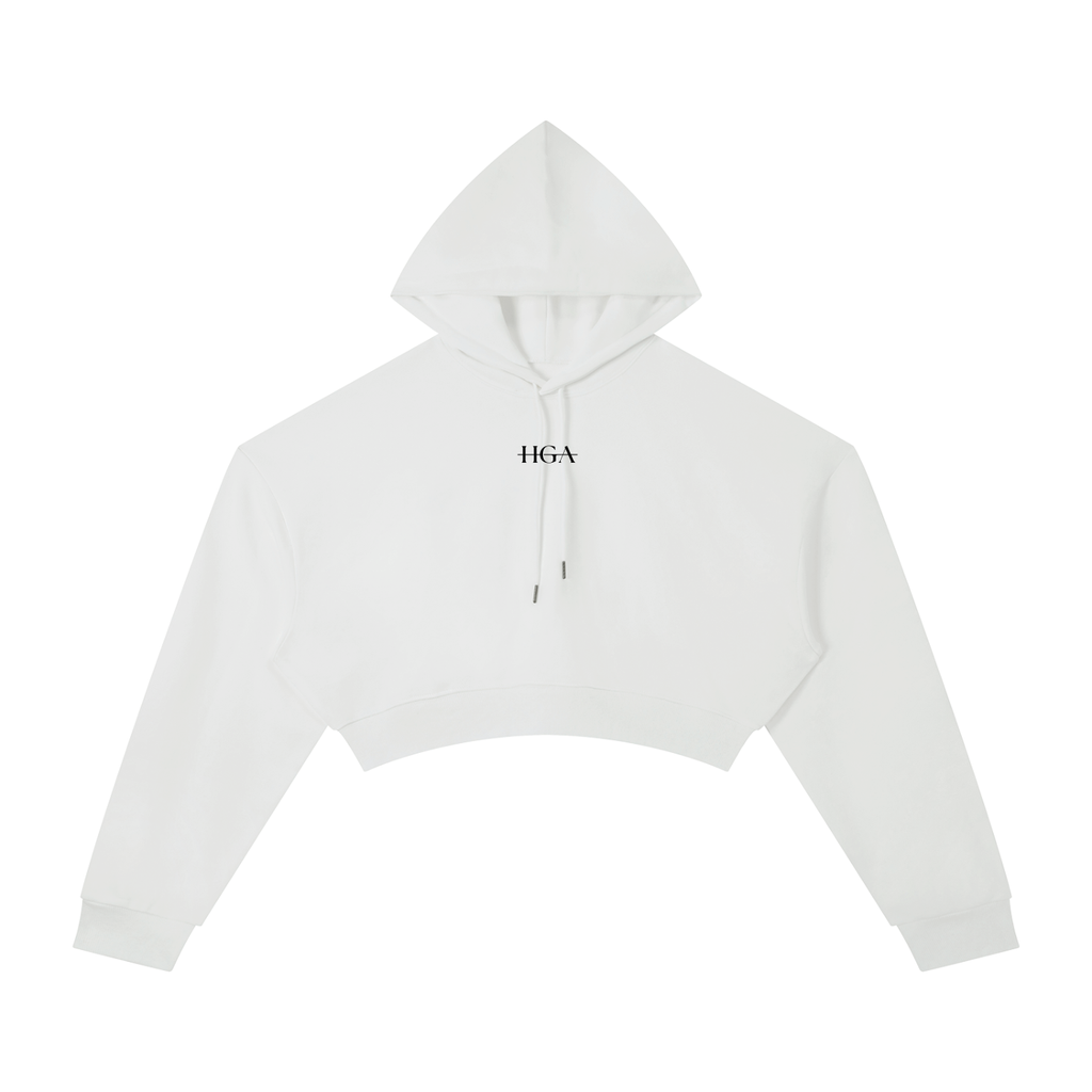 HGA Essential Cropped Hoodie | Stay Hot* | *don’t be ugly (white)