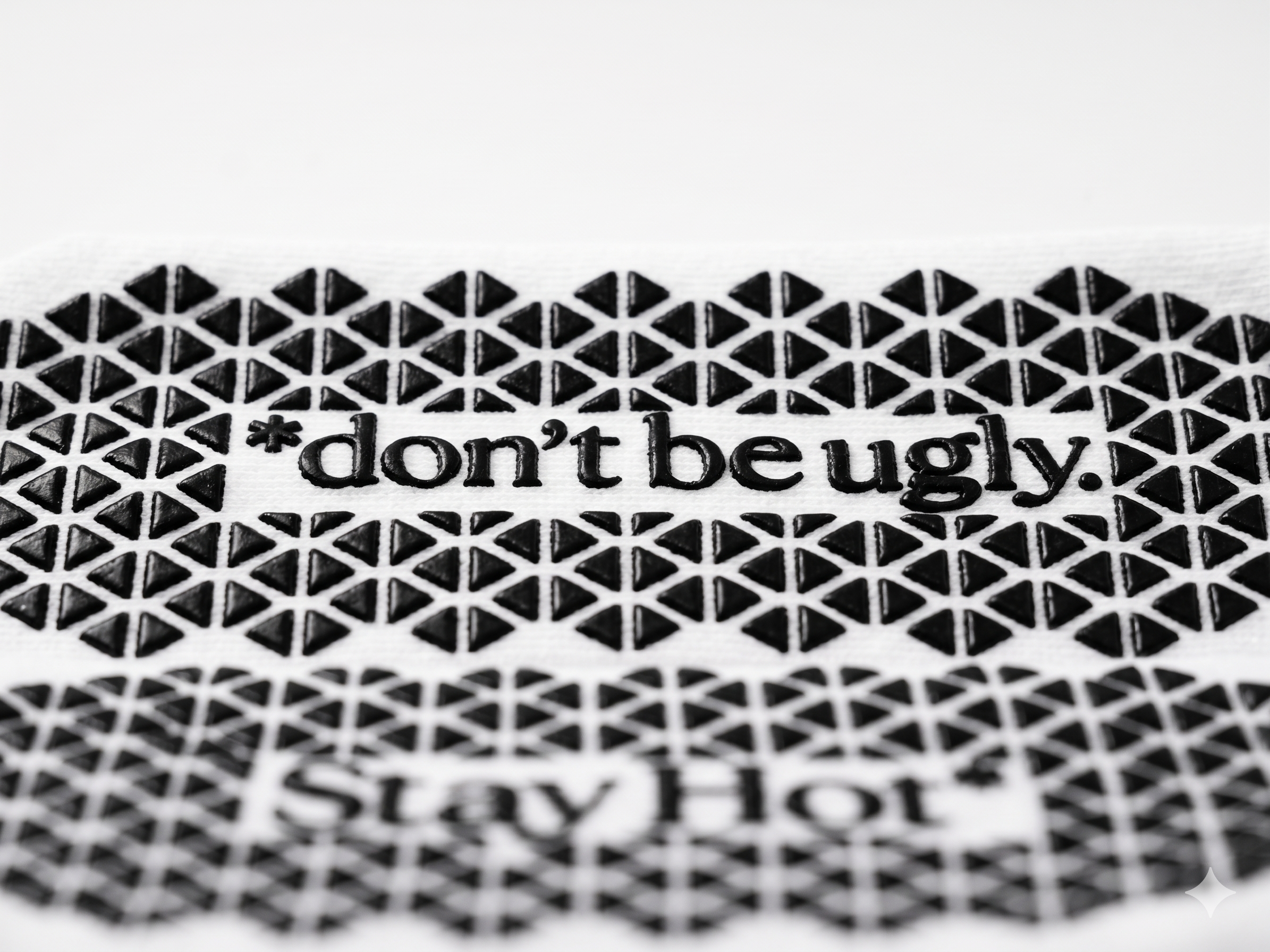HGA Signature Grip Socks: Stay Hot* / *don't be ugly (WHITE)