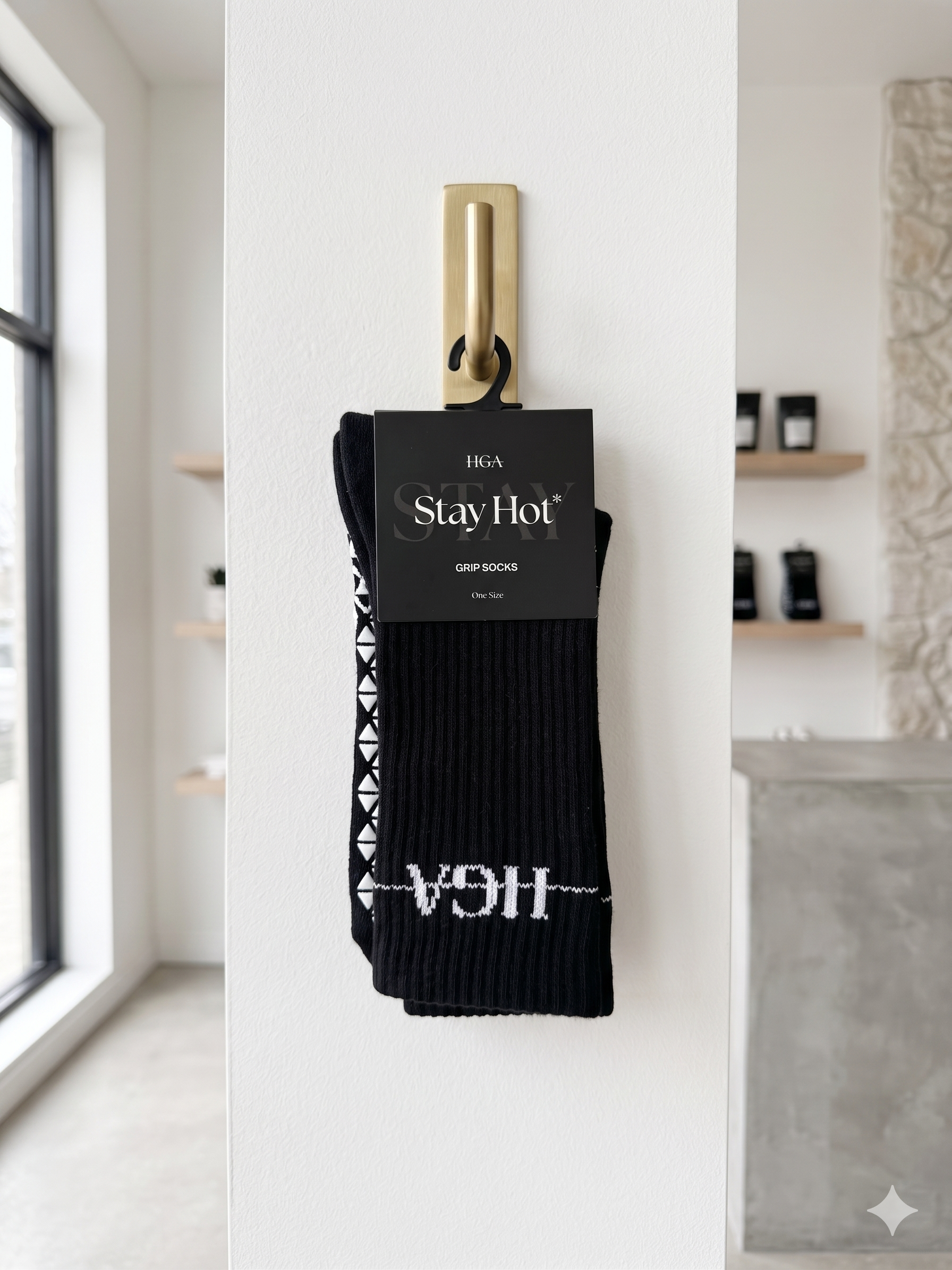 HGA Signature Grip Socks: Stay Hot* / *don't be ugly (BLACK)