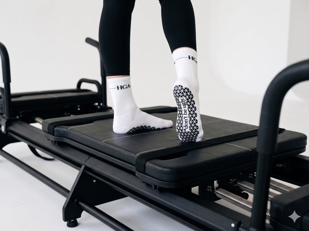 HGA Signature Grip Socks: Stay Hot* / *don't be ugly (WHITE)